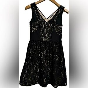 American Eagle Outfitters Black Lace Mini Dress